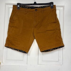 Denim & Flower Tan Flat Front Shorts